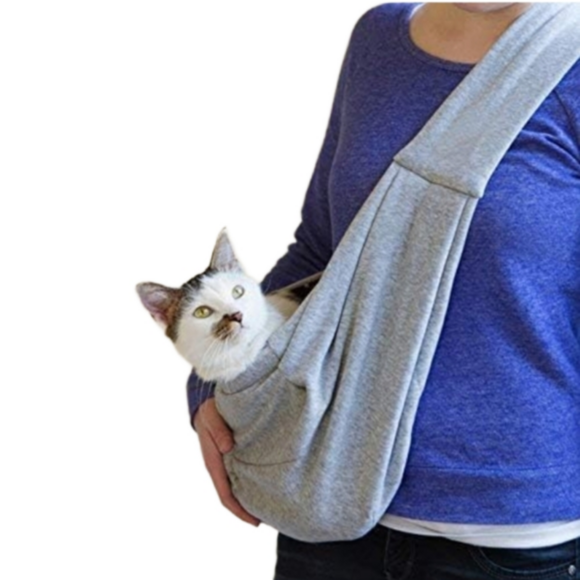 Dog and Cat Sling Carrier – Hands Free Reversible Pet Papoose Bag - Soft Pouch a - Picture 4 of 7